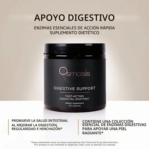 Vista 2 de OSMOSIS Suplemento enzimático de apoyo digestivo para el cuidado de la piel, 100