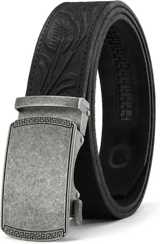 Vista 16 de CHAOREN Cinturón para hombre de cuero con trinquete - Ajuste personalizable, estilo sin esfuerzo (35 mm)