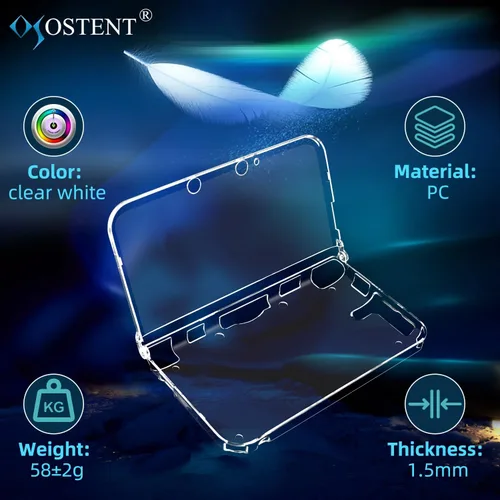 Vista 2 de OSTENT Protective Clear Crystal Hard Guard Case Cover Skin Shell for Nintendo 3DS XL LL Color Clear White
