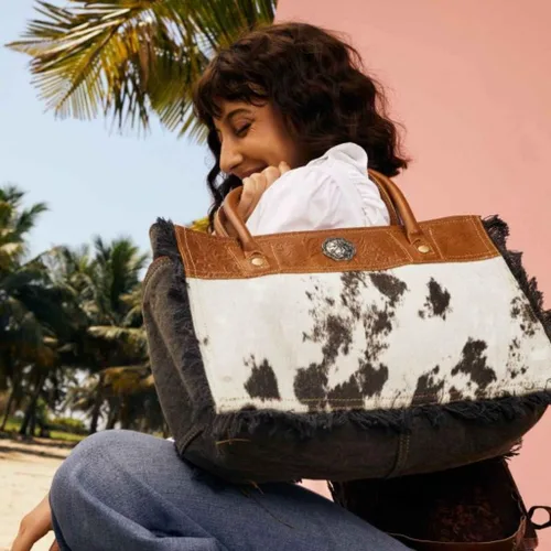Vista 7 de Myra Bag Spotless S-3335 - Bolsa de lona y pelo, Multi