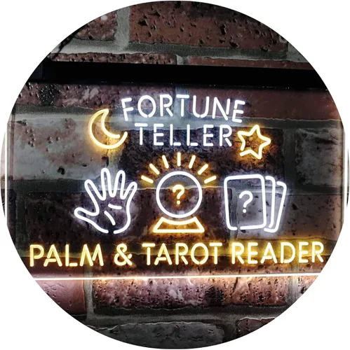Vista 16 de Fortune Teller Palm Tarot Reader - Letrero de neón LED de doble color, azul y rojo, 24 x 16 pulgadas st6s64-i3118-br