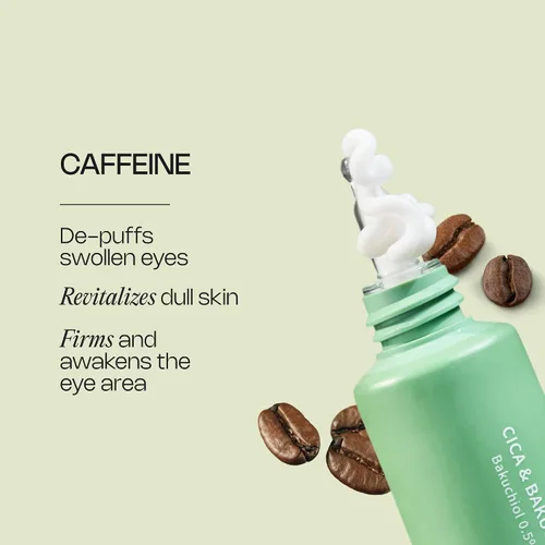 Vista 5 de Meebak Crema de ojos con bakuchiol, cafeína y cica - Tratamiento antienvejecimiento debajo de los ojos para hinchazón, ojeras, líneas finas