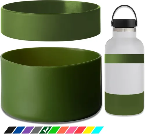 Vista 16 de Greant Funda protectora doble para botella de agua compatible con Hydro Flask, funda flexible de silicona compatible con funda Hydroflask, funda
