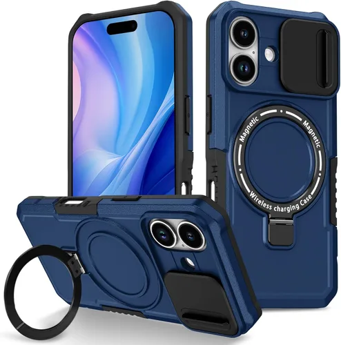Vista 143 de Funda magnética para iPhone 11, soporte de anillo con ventana corrediza, funda protectora mate a prueba de golpes para iPhone 11 6.1, fundas