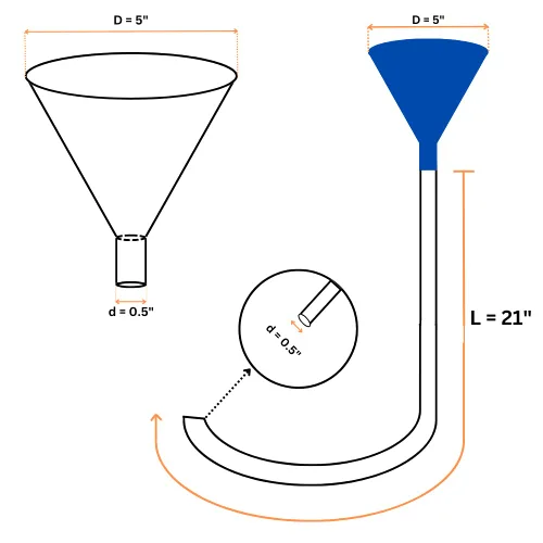 Vista 2 de WirthCo 32832 Funnel King Embudo de 1 Pinta con boquilla flexible de 21