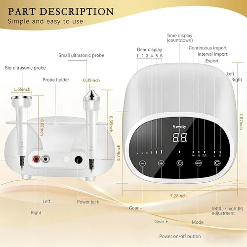 Vista 6 de Máquina profesional de belleza facial y corporal, dispositivo de ajuste de piel de alta frecuencia para reducción de arrugas y rejuvenecimiento