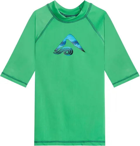 Vista 11 de Kanu Surf Boys Haywire UPF 50+ Sun Protective Rashguard Swim Shirt Estrellas Alaska Blue