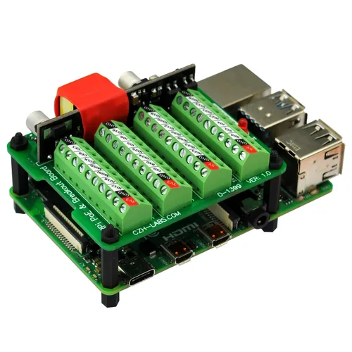 Vista 5 de OONO RPi PoE y bloque de terminales GPIO Breakout Board Módulo para Raspberry Pi 3B+4B