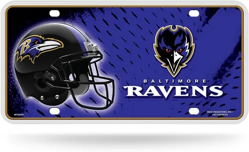 Vista 16 de Rico Industries Placa de matrícula de metal unisex para adultos de la NFL