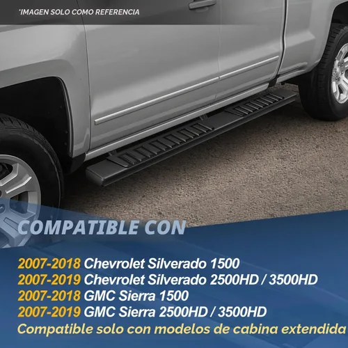 Vista 7 de Auto Dynasty - Estribos para Chevy Silverado Sierra Extended Cab 07-19