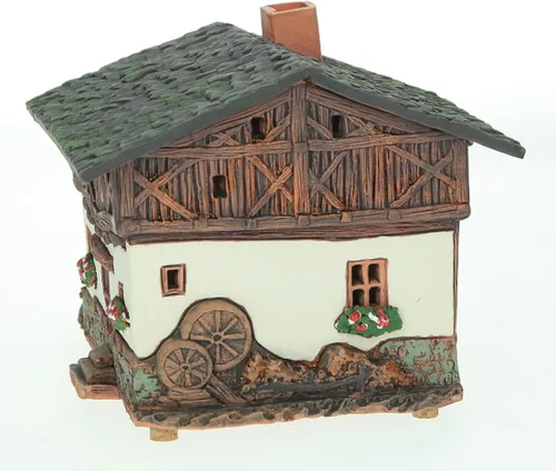 Vista 6 de Cerámica Arte Tealight Candelabro Decoración de la habitación Hecho a mano Coleccionable Miniatura Aroma Luz Casa Antigua en St. Ulrich, Tirol