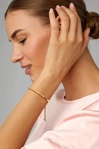 Vista 3 de WOWORAMA Pulseras deslizantes ajustables para mujer, pulsera de amistad para mujer, pulsera bolo de oro, oro blanco, oro rosa