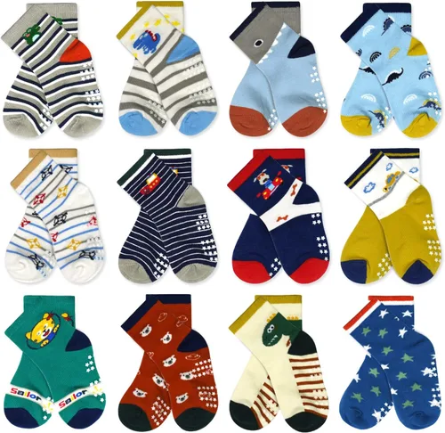 Vista 14 de Tphon Calcetines antideslizantes para niños y niñas de 0 a 7 años