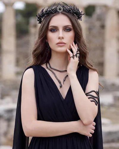 Vista 2 de MOSTORY 5 piezas de accesorios de la medusa griega del bosque para mujer