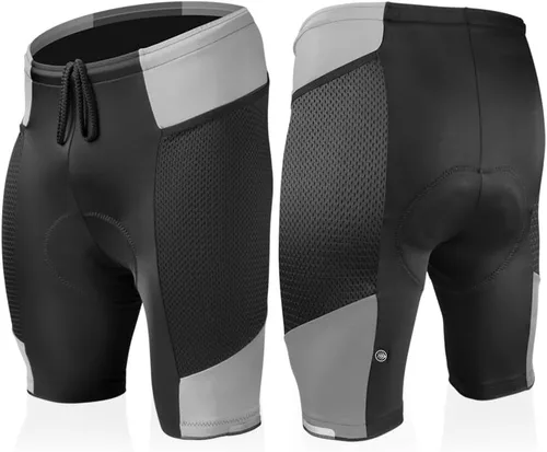Vista 2 de Pantalones cortos de ciclismo acolchados Gel Touring para hombre Innovadores bolsillos de malla Fabricado en Estados Unidos