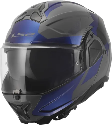 Vista 16 de Cascos LS2 Advant II - Casco modular para motocicleta con protector solar (Gris hormigón mate - Talla L)