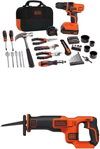 Vista 3 de BLACK+DECKER 20V MAX - Kit de herramientas para el hogar con taladro y aspiradora inalámbrica de mano Powerseries Extreme, Azul (LDX120PK & BSV2020G)
