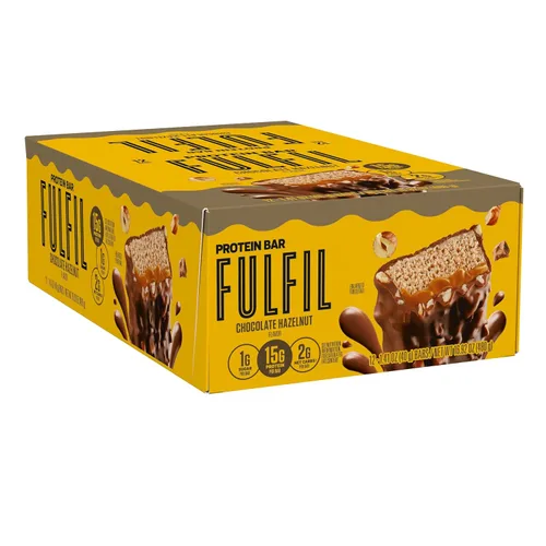 Vista 9 de FULFIL Chocolate Hazelnut Protein Bars, 15g Protein, 1.41 Ounce (Pack of 72)