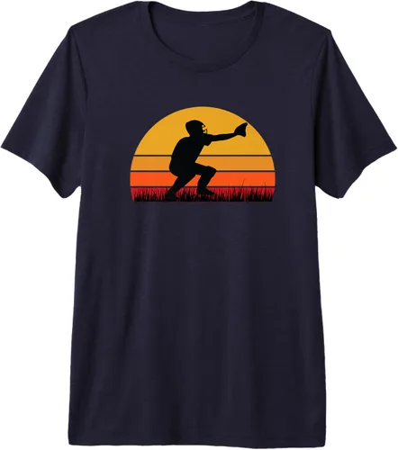 Vista 5 de Baseball Beisbol - Catcher Catching Defense Ball Player Premium T-Shirt