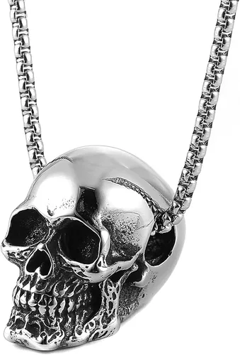 Vista 2 de Scddboy Collar colgante de cráneo