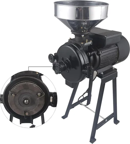 Vista 2 de Molinillo eléctrico de grano seco, molinillo de maíz, molinillo de maíz comercial de 110 V, 3000 W, molino de maíz, molinillo de trigo, molino
