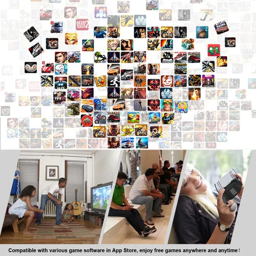Vista 6 de Megadream Controlador de juegos móvil para iPhone, iOS, Android, PC, mando inalámbrico Gamepad para iPhone 141312X, iPad, MacBook, Samsung Galaxy