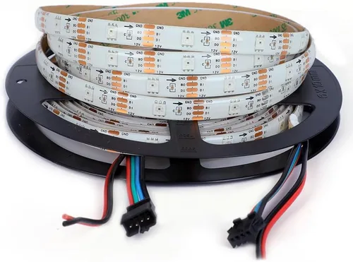 Vista 22 de WS2812B - Tira de LED de 12 V WS2815 (WS2812B actualizado) con luz direccionable individualmente, tira de LED programable con conectores JST-SM de 4