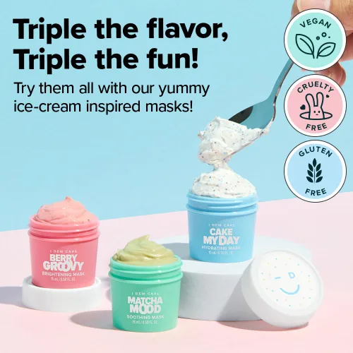 Vista 2 de I DEW CARE Set de Regalo de Mascarilla Facial Desmaquillante para el Cuidado de la Piel - Mini Scoops Mascarillas Faciales, Matcha, Cuidado
