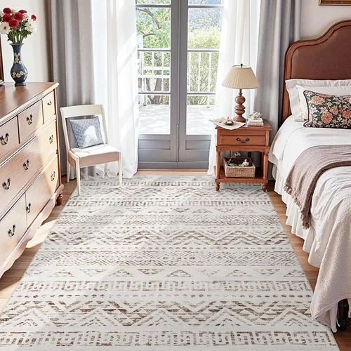 Vista 69 de jinchan - Tapete de pasillo marroquí de 2 x 6 pies con líneas, bohemio, lavable, para cocina, suave, geométrico, de lana sintética, antideslizante