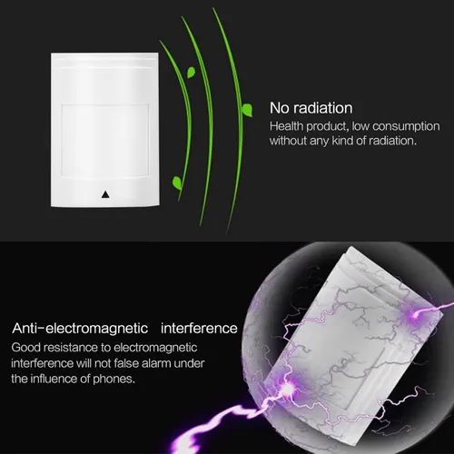 Vista 2 de Sensor de movimiento infrarrojo pasivo con cable 12 V detector PIR dual alarma de seguridad para el hogar alta sensibilidad de bajo ruido
