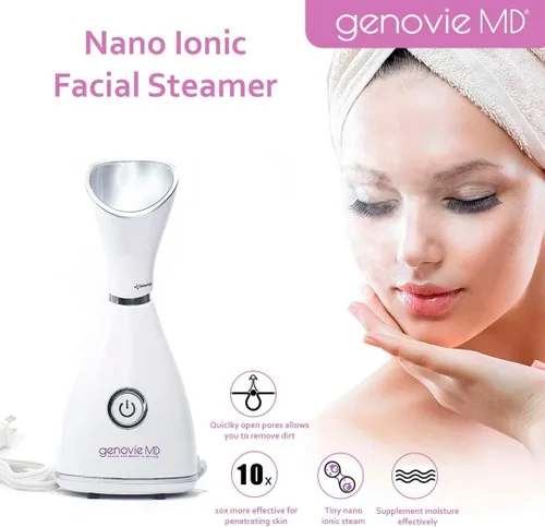 Vista 2 de Vaporizador facial nano iónico, limpieza profunda facial, vaporizador facial nano iónico, portátil, vapor caliente superfino para limpieza profunda