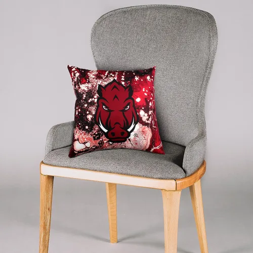Vista 3 de Arkansas Razorbacks - Almohada decorativa de 2 caras, 16 pulgadas, fabricada en los Estados Unidos