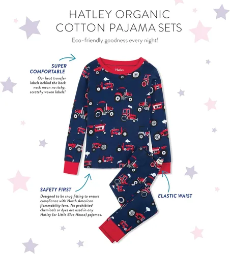 Vista 5 de Hatley Conjunto de pijama estampado de manga larga de algodón orgánico para niños