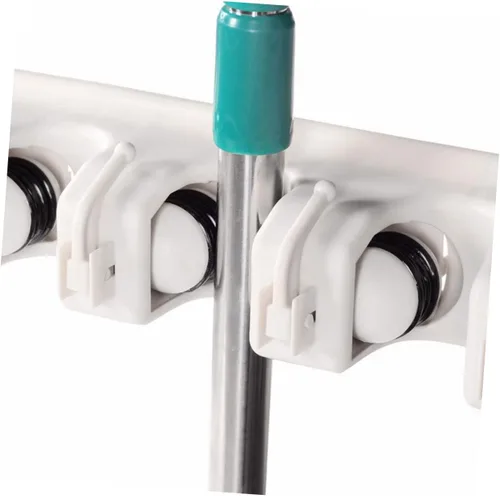 Vista 6 de CHILDWEET Soporte para escobas y fregonas, organizador de pared para colgar en la pared, organizador de escobas para barrer, escobas para barrer
