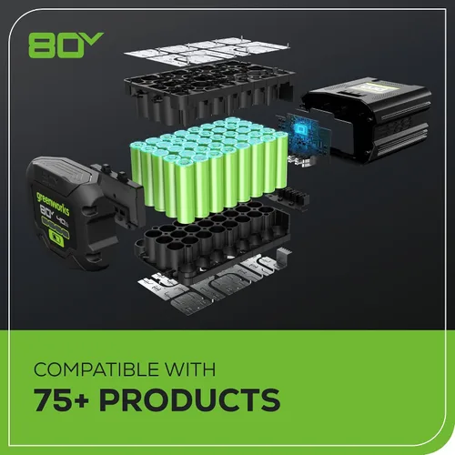 Vista 4 de Greenworks 80V 21" Cortacésped manual + Soplador (Gen 2), batería de 5.0Ah