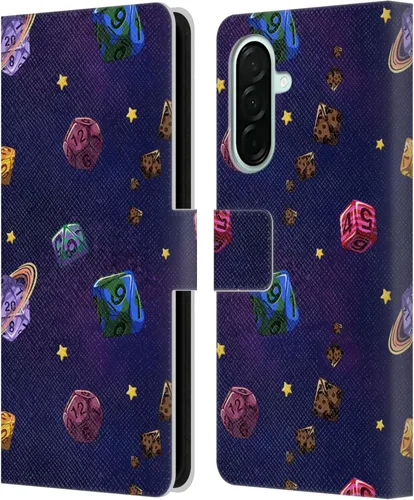Vista 51 de Head Case Designs Officially Licensed Carla Morrow Colorful Space Dice Patterns Leather Wallet Case Compatible with Samsung Galaxy A07 4G