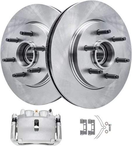 Vista 29 de Detroit Axle - Kit de freno delantero para Toyota RAV4 Prius V Lexus HS250h Scion xB Rotores de freno de disco de 10.83 pulgadas Pinza de freno