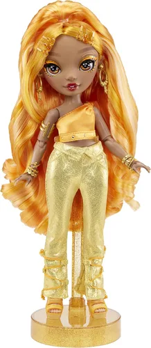Vista 3 de Muñeca de moda Rainbow High - Meena Fleur (Oro Azafrán)