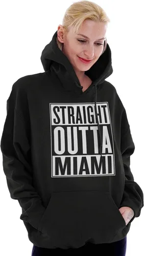 Vista 3 de Classic Teaze Straight Outta Miami Florida Souvenir Sudadera con capucha Mujeres Hombres