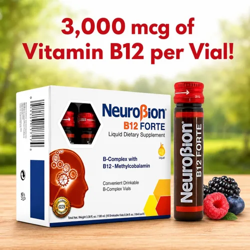 Vista 4 de Neurobion B12 Forte 10 viales x 10 ml (el embalaje puede variar) El líquido de alta potencia apoya la energía diaria y la función nerviosa