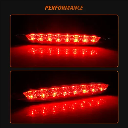 Vista 5 de ADIIL Lente transparente rojo brillante 8-LED 3rd freno stop luz trasera kit compatible con 2002 2003 2004 2005 2006 Mini Cooper OEM lámpara