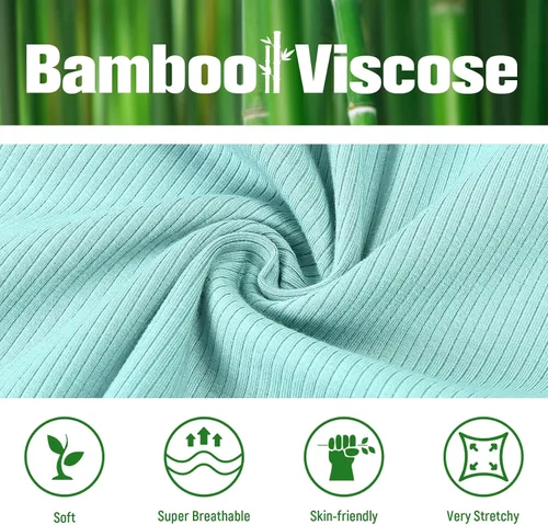 Vista 12 de OPAWO Pijama de bambú para niños pequeños, camiseta acanalada y pantalones de 2 piezas para niña, ropa de otoño para bebé, ropa de invierno de 1 a 7