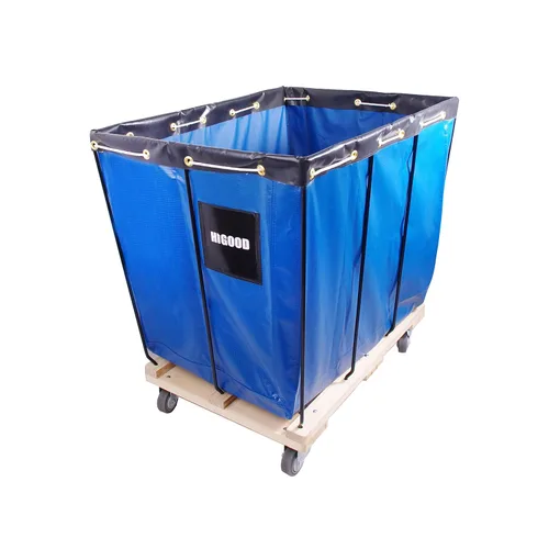 Vista 7 de Carros de Cestas, Carros de Servicio Azules de 8 Fanegas Plegables, Carros, 10.0 pies cúbicos, 400 lb, Capacidad de 34" L X 22" Anc X 30.5" Alt