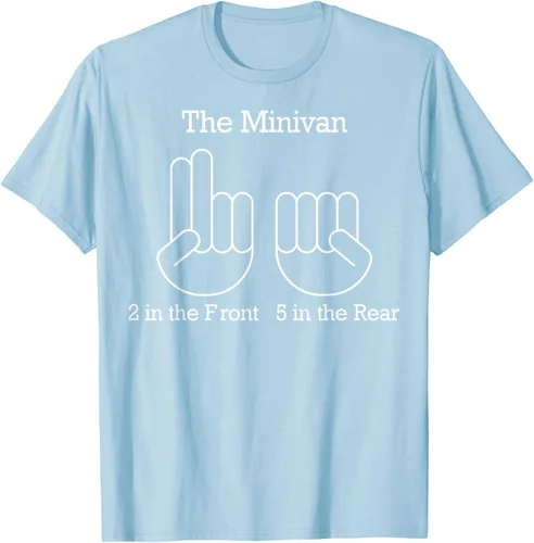 Vista 56 de The Minivan 2 In The Front 5 In The Rear Camiseta, Negro