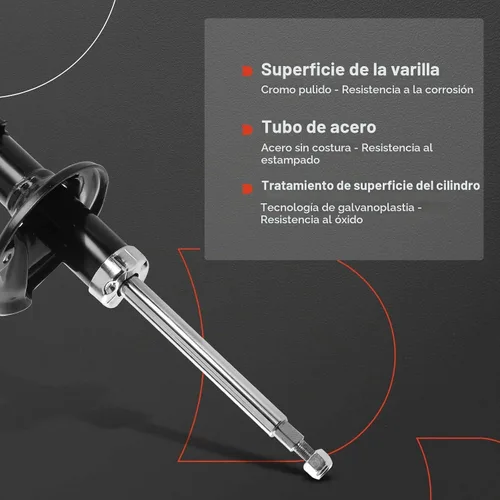 Vista 5 de A-Premium Par delantero [2] Conjunto de puntal compatible con Hyundai Accent 2000-2005, lado del conductor y del pasajero