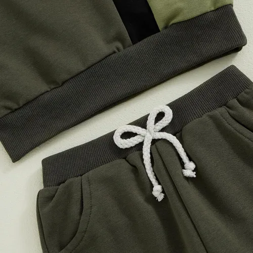 Vista 80 de Conjunto de sudadera de manga larga con cuello redondo y pantalones deportivos para bebés, ropa de invierno para bebé