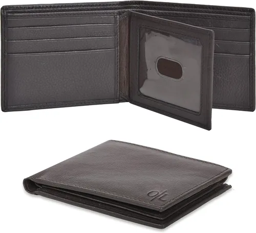 Vista 14 de Carteras RFID delgadas para hombres - Cartera de bolsillo frontal de piel genuina