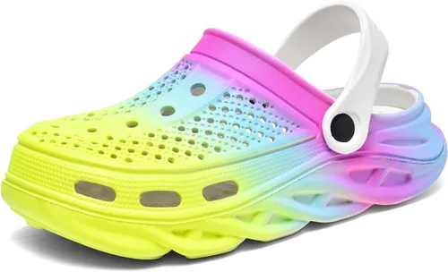 Vista 12 de Zuecos con forro de piel para mujer y hombre, pantuflas cálidas y mullidas, zapatos de jardín de invierno, sandalias para interiores y exteriores