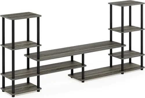 Vista 63 de Furinno 11191BK THE Centro de Entretenimiento Soporte para TV, Negro