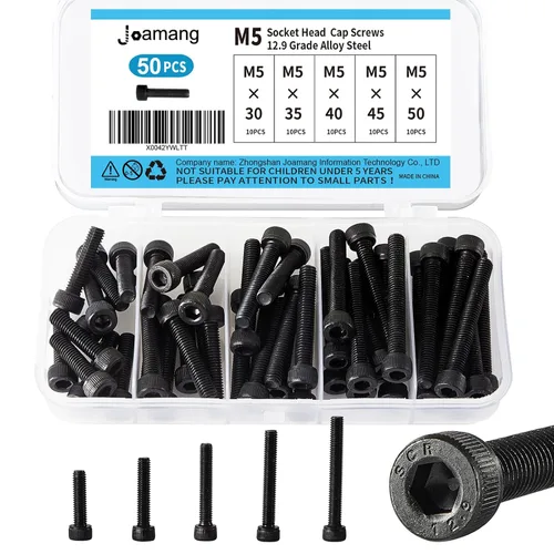 Vista 11 de Tornillos de cabeza de botón M5 x 8 mm, 12 mm, 16 mm, 20 mm, 25 mm, tornillos de cabeza de botón, acero de aleación de grado 10.9, acabado de óxido